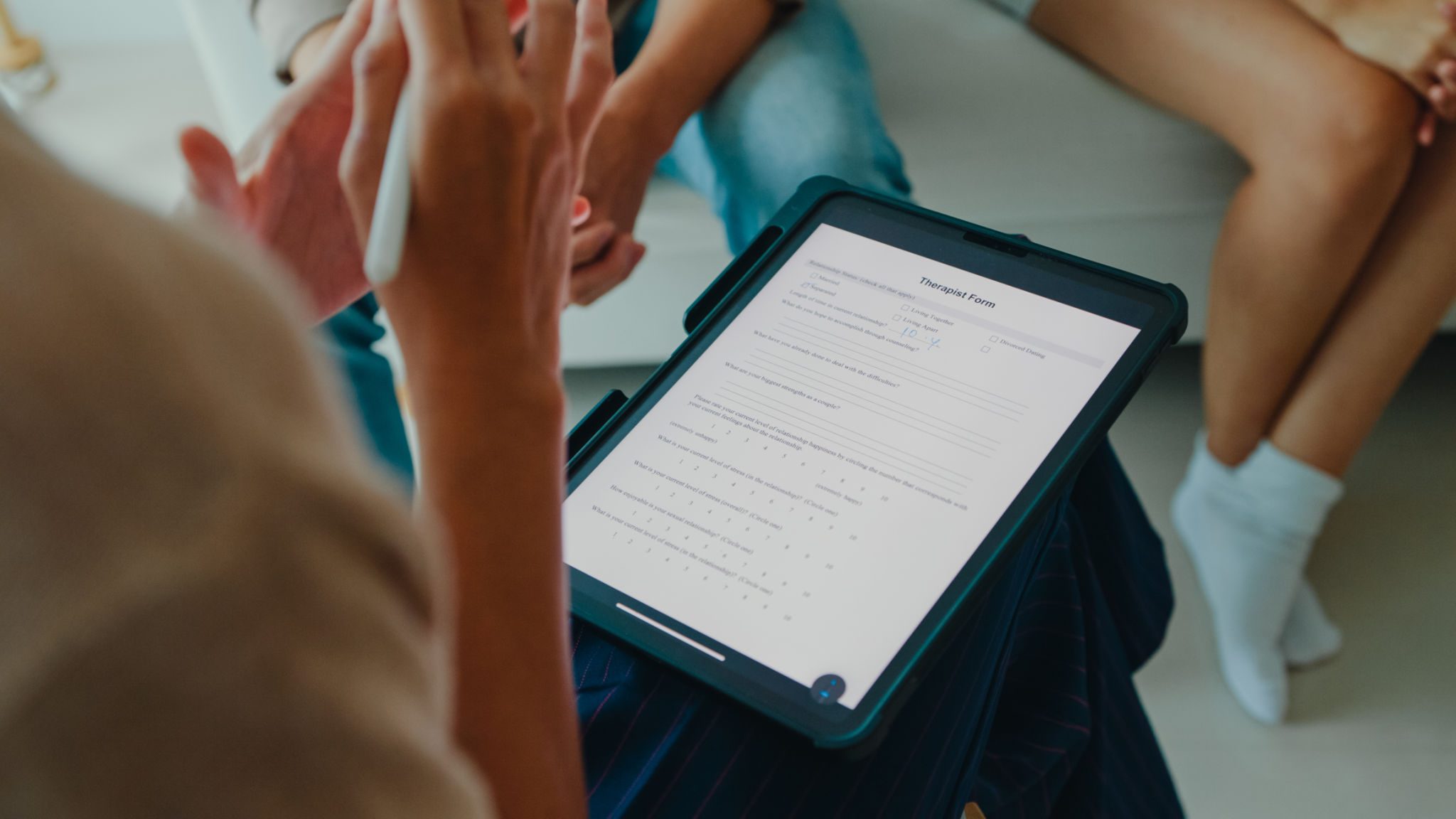 Group conversation with digital form visible